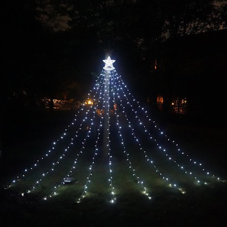 Udendørs juledekorationer, 3,5M julelys LED-vandfald