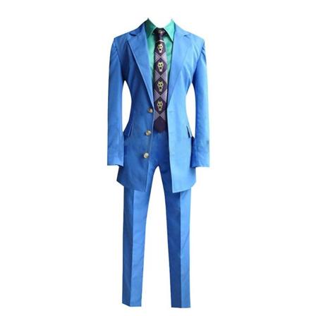 Halloween Kira Yoshikage Cosplay-asu aikuisten miesten paita housut takki univormu puvut Carnival Party Cosplay puku T2 L