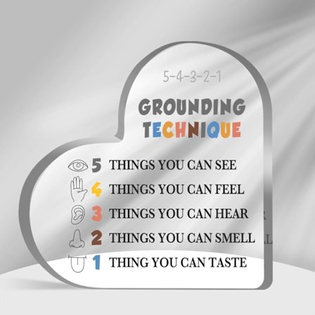 Akrylplade med jordforbindelsesteknik, gaver til mental sundhed for kvinder, terapeutkontor skrivebordsindretning, psykologi dekorationer til hjørne 