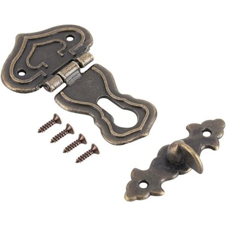 2 stk Vintage Hasp Kasse Hasp Lås Lukning Dekorativ Retro Bronze En