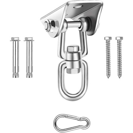 Heavy Duty Tagkrog, 450 kg Kapacitet Heavy Duty Tag Vägmonteret Krog Sus304 Rustfrit Stål, Suspension Trainer Ophængningssæt til Hængestol