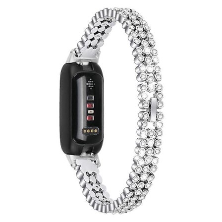 For Fitbit Inspire 3 Rhinestone Dekor Legering Armbånd Erstatningsarmbånd for Smartklokke (FMY) Flerfarget Stil C