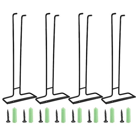 4 stk. Vinglasstativ Vægmonteret Hængende Stativ Hylde Vinglas Display Stand Til Skab Og Bar B