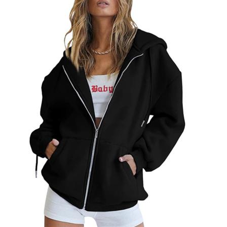 Kvinnor Med Fickor Sweatshirt Hoodies Överrockar