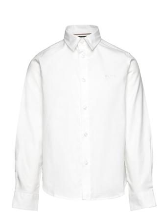 Shirt Shirts Long-sleeved Shirts Hvit BOSS*Betinget Tilbud