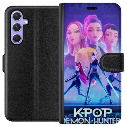 Kompatibelt Plånboksfodral till Samsung Samsung Galaxy A54 Trendiga KPop Demon Hunters docka figur