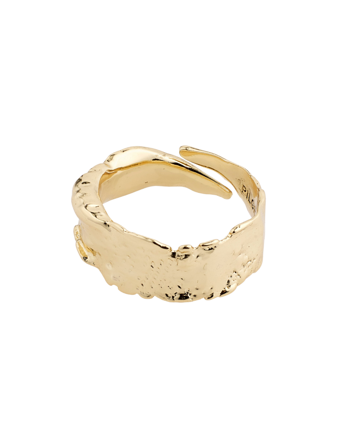 MATCH - Bathilda gullbelagt ring - Pilgrim - Str. ONESIZE - Dame - Tilbehør - Gul - 99% resirkulert messing, 1% belegning