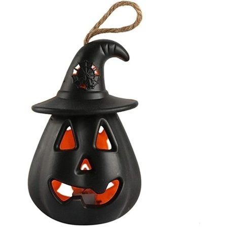 Hurricane Lykta Halloween LED Pumpa Ljus Lampa Flamlös Kreativ Hem Trädgårdsfest Utomhus Halloween Dekoration Lykta Ljus med Batteri Keros
