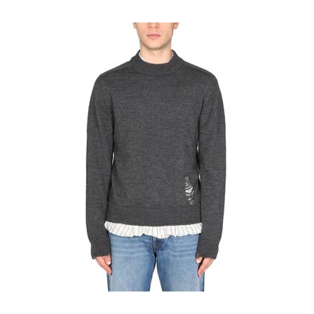 Maison Margiela Destroyed Sweater Grå, Herre