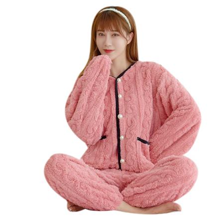 Vinterfleece Plysch Set För Kvinnor Color7 M-l