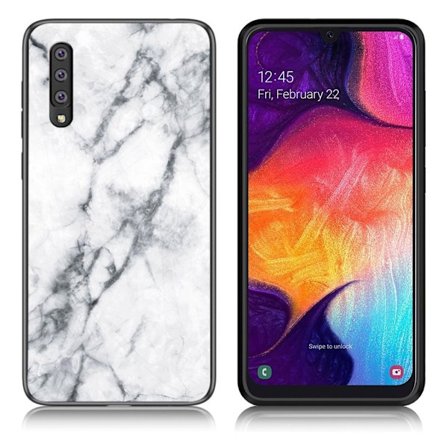 Fantasy Marmor Samsung Galaxy A50 skal - Vit