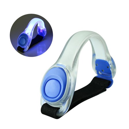 (2 stk Blå) LED Lys Armbånd Rem Sikkerhetsbelte Natt Løping Sykling