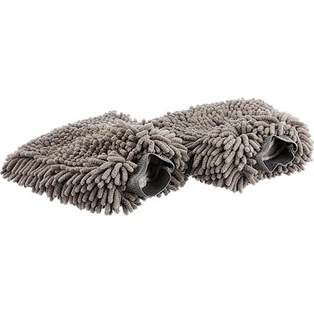 Deluxe Mikrofiber Bilvaskehandske - Rengøringsklude - 2-pak, Grå, 25 x 17 cm (L x B)