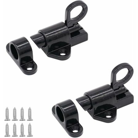 Automatisk dørvrider, 2 stk. aluminiumslås, vindueslås, vindu- og dørsikkerhet, aluminiumsdørlås for vindu- og dørsikkerhetsring