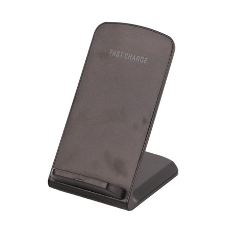 Typ C 15W Snabb Trådlös Laddningsställ 2 i 1 Mobiltelefonhållare Trådlös Laddare Svart