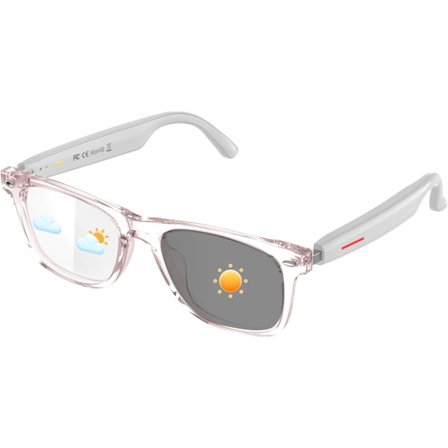 2025 Seneste Model Smart Briller til Kvinder og Mænd, Auto-On/Off & Intelligent Touch, Åbne Øre Højttalere & Mikrofon, Anti-Blåt Lys Audio Glas