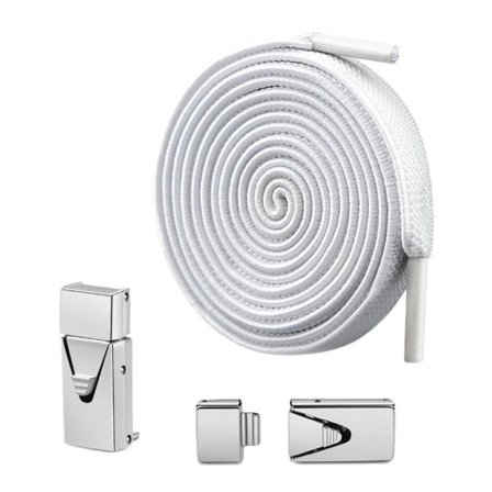 Press Lock Skosnören Quick No Tie Skosnören VIT white