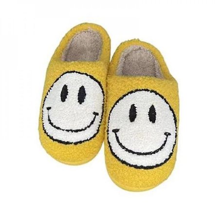 Mjuka, bekväma och varma tofflor med smiley-ansikte