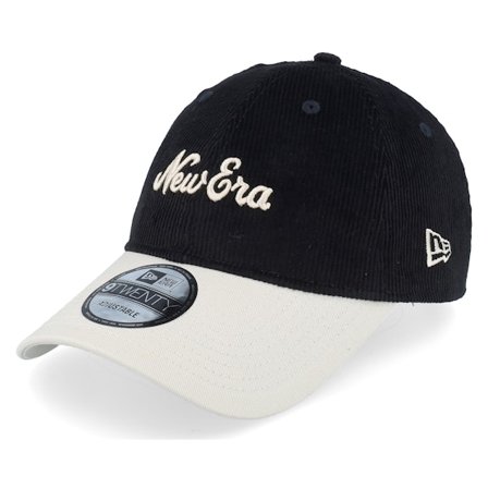 New Era - Negro unconstructed Gorra - Script Corduroy 9TWENTY Black/Stone Adjustable @ Hatstore