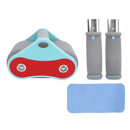 Mavehjul Træningshjul Dobbelt Rund Mave Rulle Hjul Udstyr til Mænd Kvinder Grå Blå