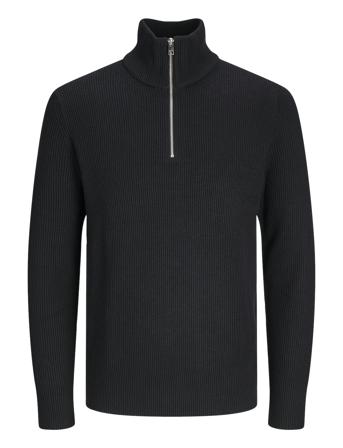 Jjeperfect Knit Half Zip Sn Tops Knitwear Half Zip Jumpers Black Jack & J S