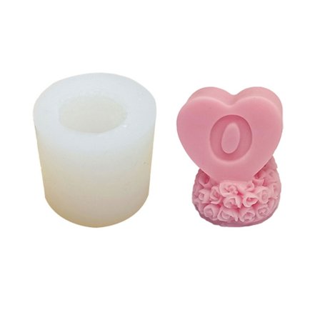 3D Kærlighed Silikoneform Valentinsdag Lysform Håndlavet Chokolade Sæbeform