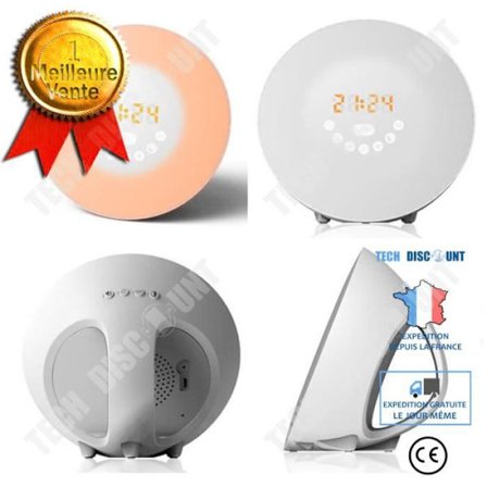 Radio Väckarklocka - TD - Ljusväckarklocka - Flerfärgad - LED RGB - Touchkontroll