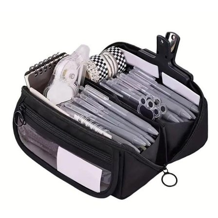 Large Pencil Case, Multifunctional Pen Box, Waterproof Travel Pencil Case with Zipper, Pen Holder, for Students and Office