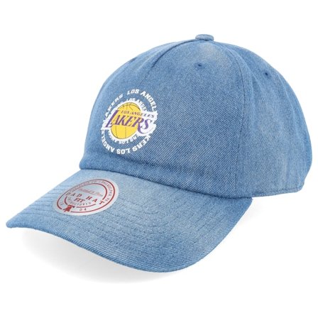 Mitchell & Ness - NBA Bleu unconstructed Casquette - Los Angeles Lakers Summer Breeze Blue Dad Cap @ Hatstore