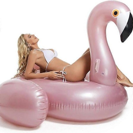 PVC Förtjockad Flamingo Uppblåsbar Flytande Rad Pool Mount Lounge Stol Badring Flytande Säng Vattensporter 180x180x130-L 180x180x130-L—yux
