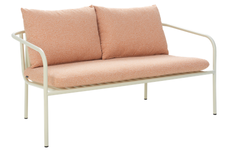 Brafab Bendt Soffa 2-sits Pearl White/Teddy Orange, Utemöbler