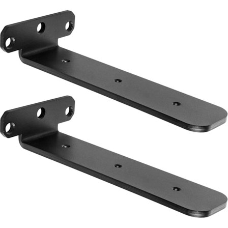 Seinähyllynkannattimet, raskaat kannattimet, mustat metalliset hyllynkannattimet, 200 mm L-muotoiset seinähyllynkannattimet, kelluvat 