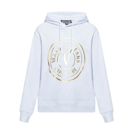 Versace Jeans Couture Hoodie with logo Hvid, Herre