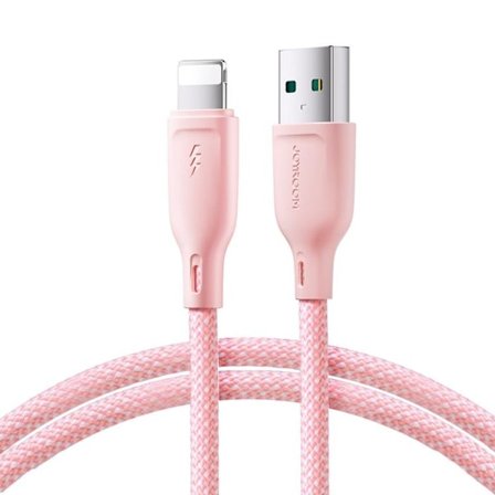 Joyroom USB-A till Lightning kabel Multi-Color 3A 1m - Rosa