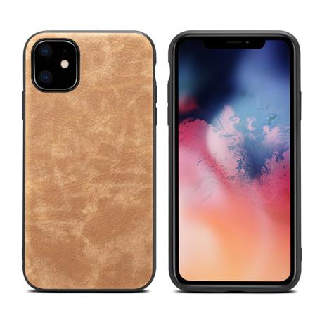 Silikonskal Med Läderbaksida I Flera Färger Till Iphone 15 Ljusbrun