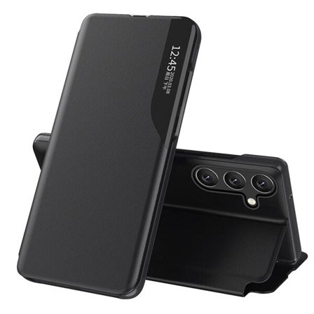 Elegant kunstlærveske med stativ for Samsung Galaxy A26 - Svart