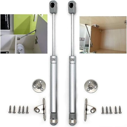 Sett med 2 gassdempere, gassdempere, løfte støtte, gassdempere, deksel støtte