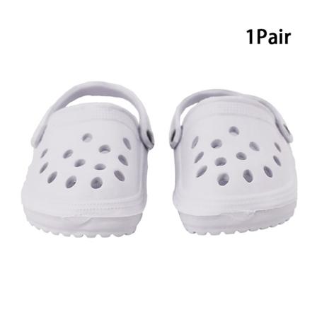 1 Par 18" dukkesandaler Minihullssko Dressing Doll Toy Color White