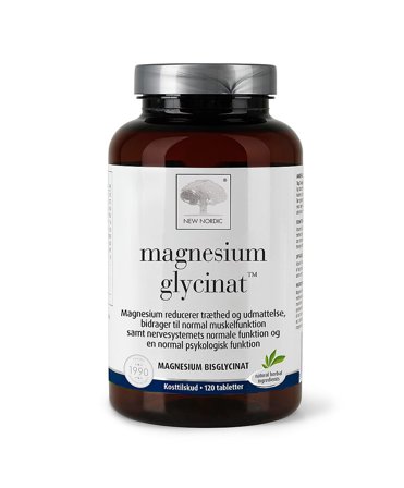 3 for 2 - New Nordic Magnesium Glycinat 120 stk., Helse & Madvarer, Kosttilskud, Knogler, Led & Muskler