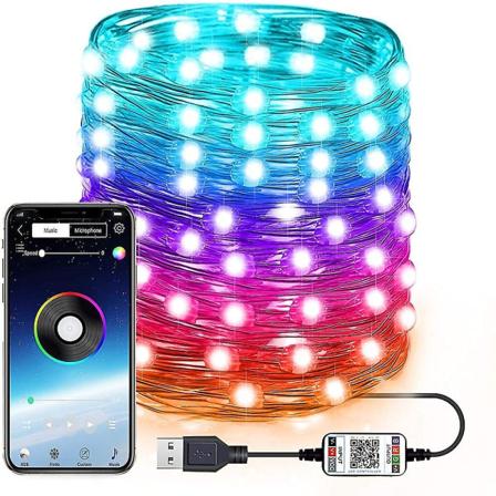 RGB-väriset keijuvalot LED-nauhavalot sisä- ja ulkokäyttöön