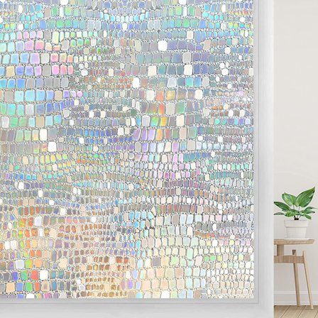 Myronsa Personvern Vindufilm 3D Dekorativ Glassvindu Dekal 60cm x 2m