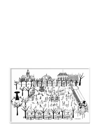 Kungsträdgården Home Decoration Posters & Frames Posters Cities & Maps Multi/mønstret Olle Eksell
