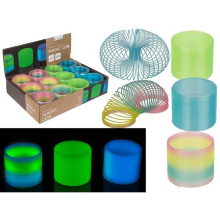 Självlysande Slinky Spiral Trappfjäder Lyser I Mörkret Spring Multifärg One Size