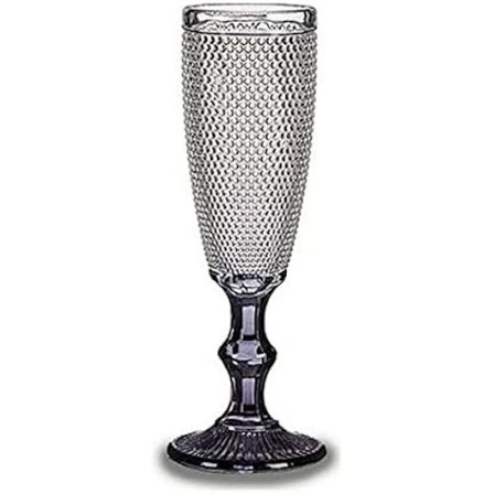 Transparent Champagneglas Anthracite VIVALTO - 185 ML - Stel glas - Multifarvet