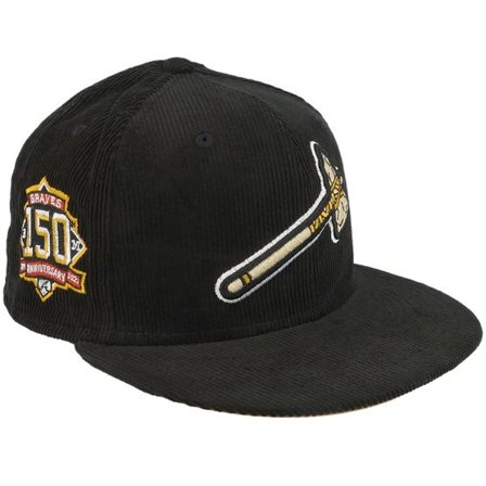 New Era - MLB Svart fitted Keps - Atlanta Braves Caramel Cord 59FIFTY Black Fitted @ Hatstore