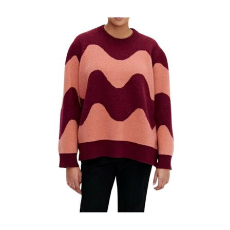 Marimekko Round-neck Strik Pink, Dame Striktrøjer