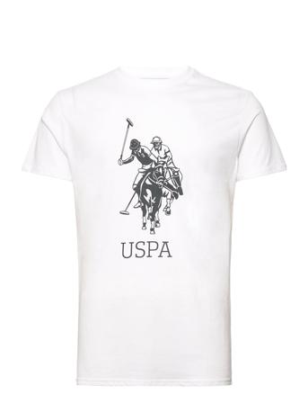 Uspa T-Shirt Frederik Men T-shirts Short-sleeved Hvit U.S. Polo Assn.*Betinget Tilbud