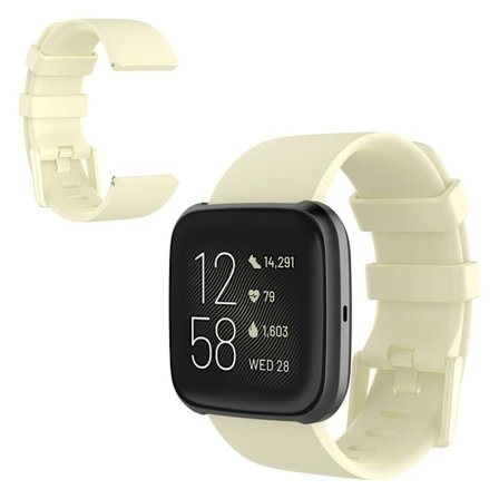 Fitbit Versa 2 / Versa Lite silikon klockarmband - Beige / Size: L