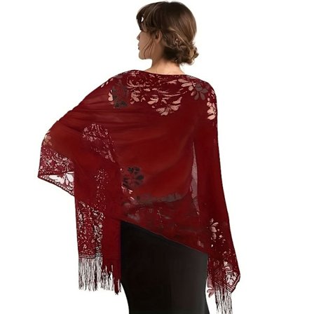 Elegant brudesjal til kvinder - elegant aftenkjole - bordeaux