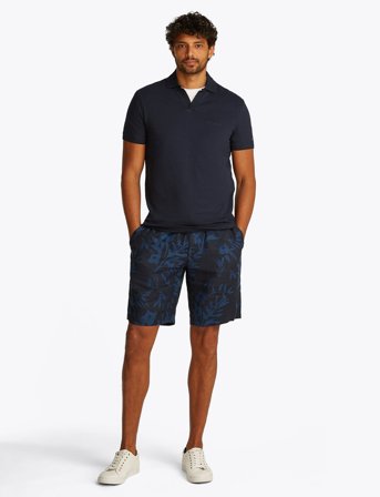 Tommy Hilfiger Cotton Linen Terry Reg Polo - Navy - S